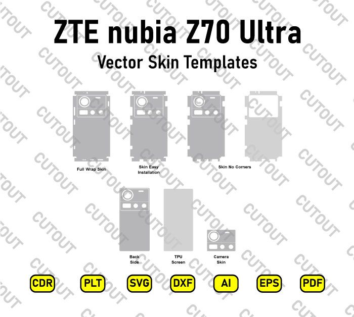 ZTE nubia Z70 Ultra Vector Skin Cut Files