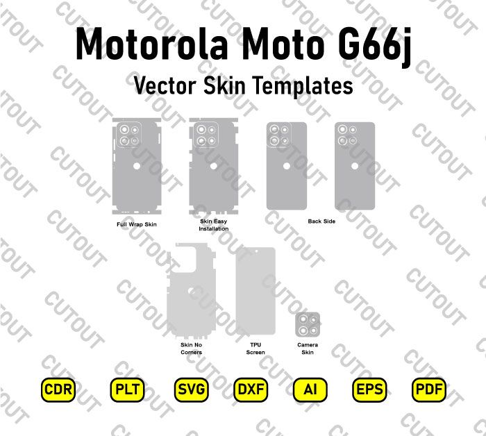 Motorola Moto G66j Vector Skin Cut Files