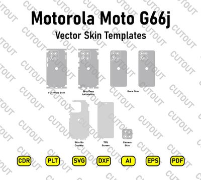 Motorola Moto G66j Vector Skin Cut Files