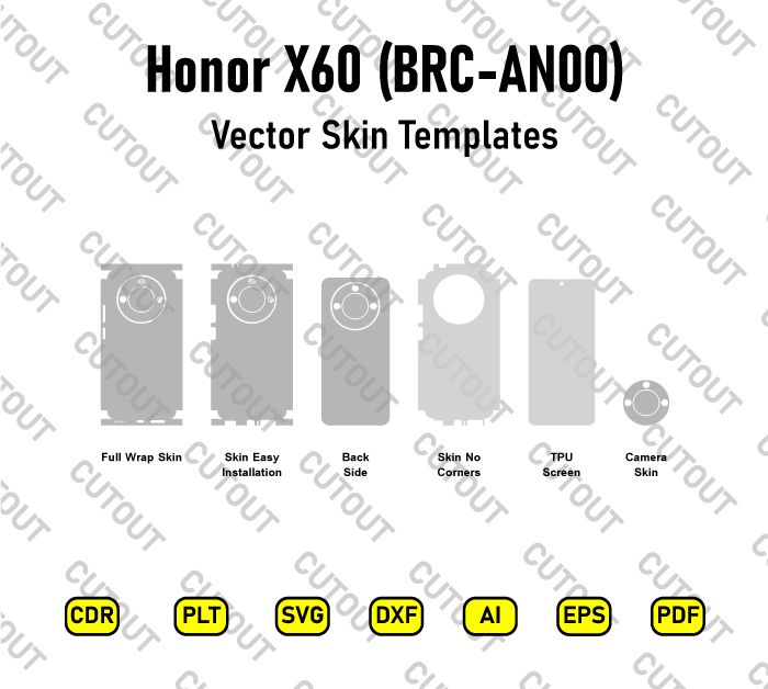 Honor X60 (BRC-AN00) Vector Skin Cut Files