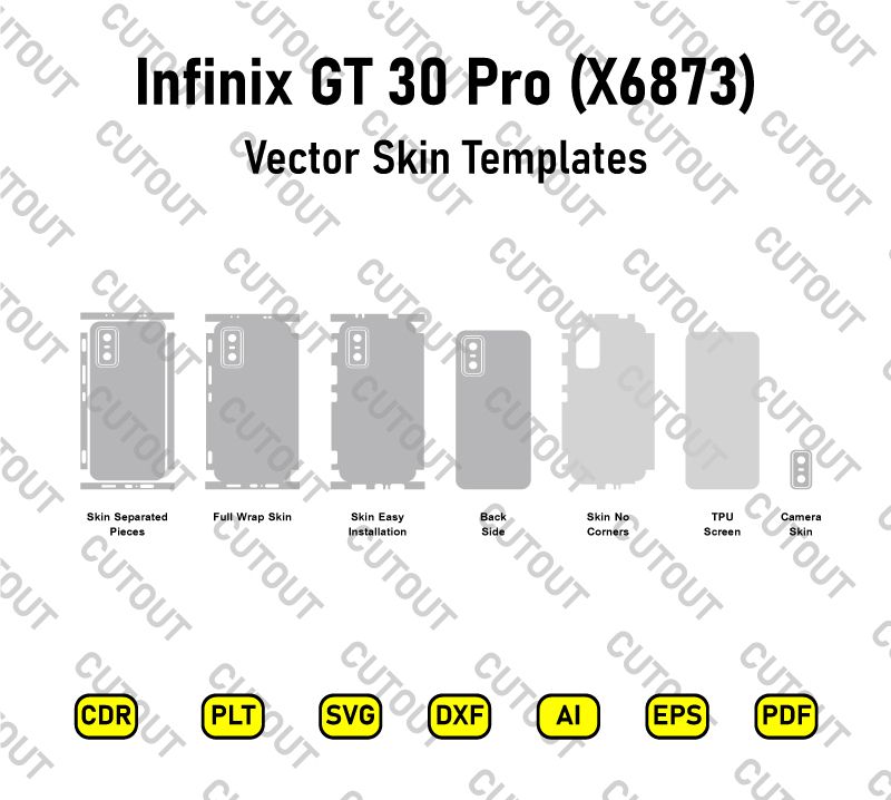 Infinix GT 30 Pro (X6873) Vector Skin Cut Files