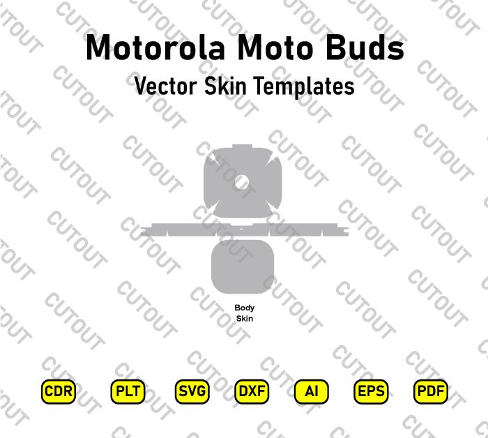 Motorola Moto Buds Vector Skin Cut Files