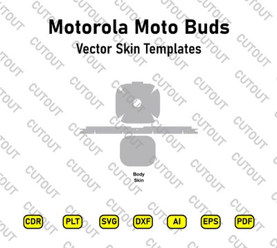 ​Archivos de corte de skin vectorial para Motorola Moto Buds