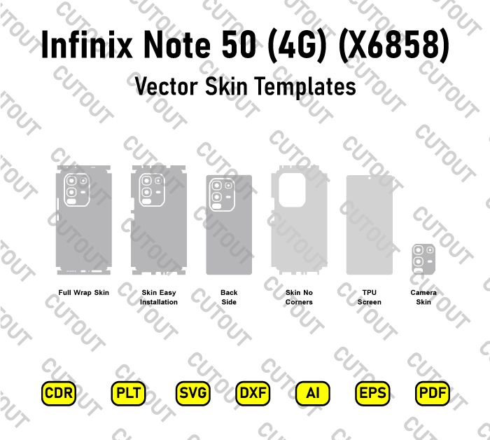 Infinix Note 50 4G (X6858) Vector Skin Cut Files