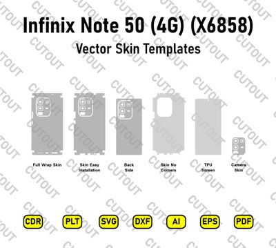 ​Infinix Note 50 4G (X6858) Vektor-Skin-Schnittdateien