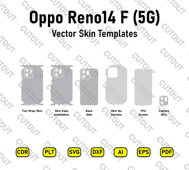 Oppo Reno14 F 5G /Reno14 FS Vector Skin Cut Files