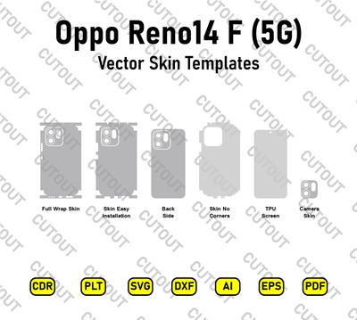Oppo Reno14 F 5G Vector Skin Cut Files