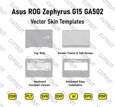 Asus ROG Zephyrus G15 GA502 Vector Skin Cut Files