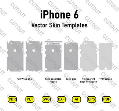 iPhone 6 Vector Skin Cut Files