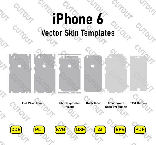​iPhone 6 Vektor-Skin-Cut-Dateien