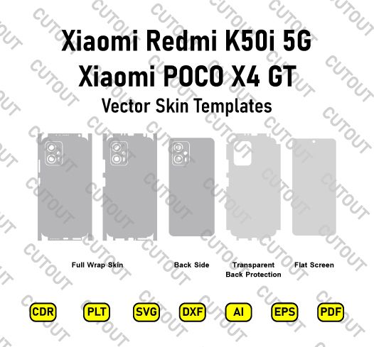 Xiaomi POCO X4 GT/Redmi K50i 5G Vector Skin Cut Files
