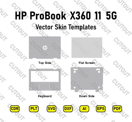 HP ProBook X360 11 5G EE Vector Skin Cut Files