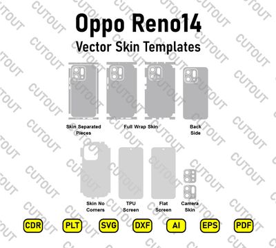 ​Archivos de corte vectorial para Oppo Reno 14