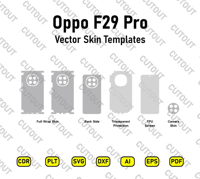 Oppo F29 Pro Vector Skin Cut Files