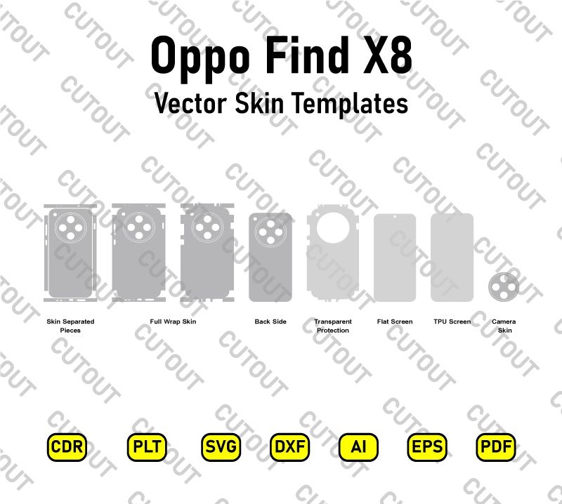 Oppo Find X8 Vector Skin Cut Files