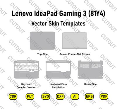 Lenovo IdeaPad Gaming 3 15ARH05,15IMH05 (81Y4) Vector Skin Cut Files