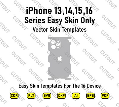 iPhone 16 Series Easy Skin For 16 Device Vector Skin Cut Files