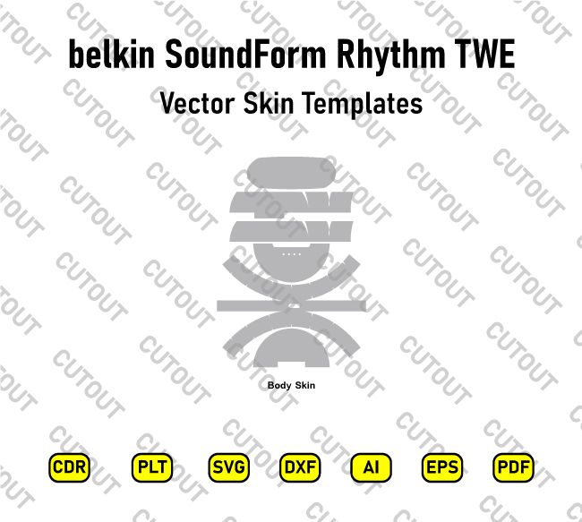 belkin SoundForm Rhythm True Wireless Earbuds Vector Skin Cut Files