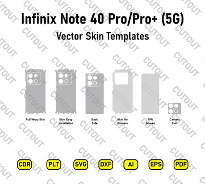 Infinix Note 40 Pro 5G-Infinix Note 40 Pro+ Vector Skin Cut Files
