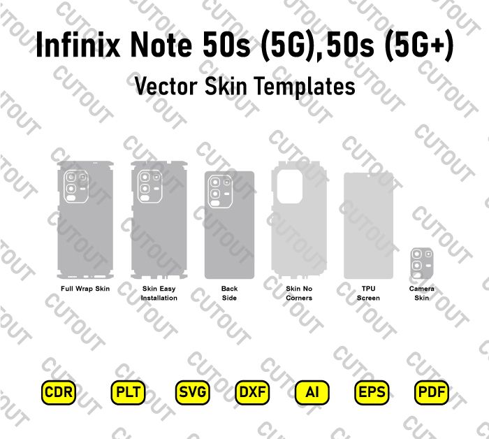 Infinix Note 50s 5G,Infinix Note 50s 5G+ Vector Skin Cut Files