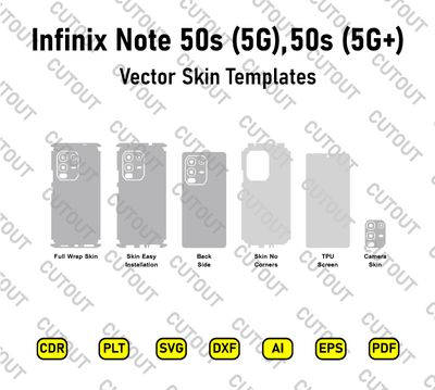 Infinix Note 50s 5G,Infinix Note 50s 5G+ Vector Skin Cut Files