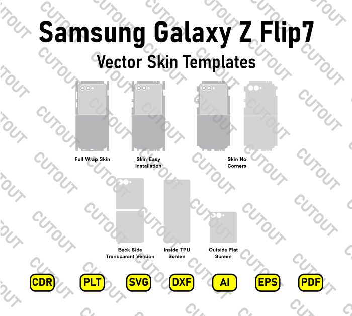Samsung Galaxy Z Flip7 Vector Skin Cut Files