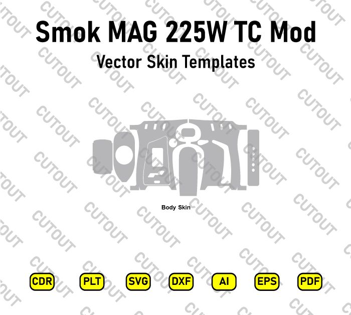 Smok MAG 225W TC Mod Vector Skin Cut Files
