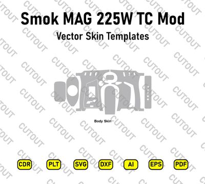 ​Smok MAG 225W TC Mod Vektor-Skin-Schnittdateien