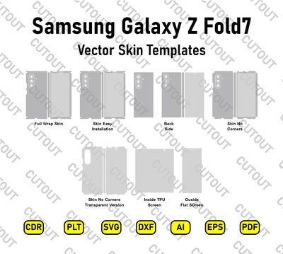 Samsung Galaxy Z Fold7 Vector Skin Cut Files