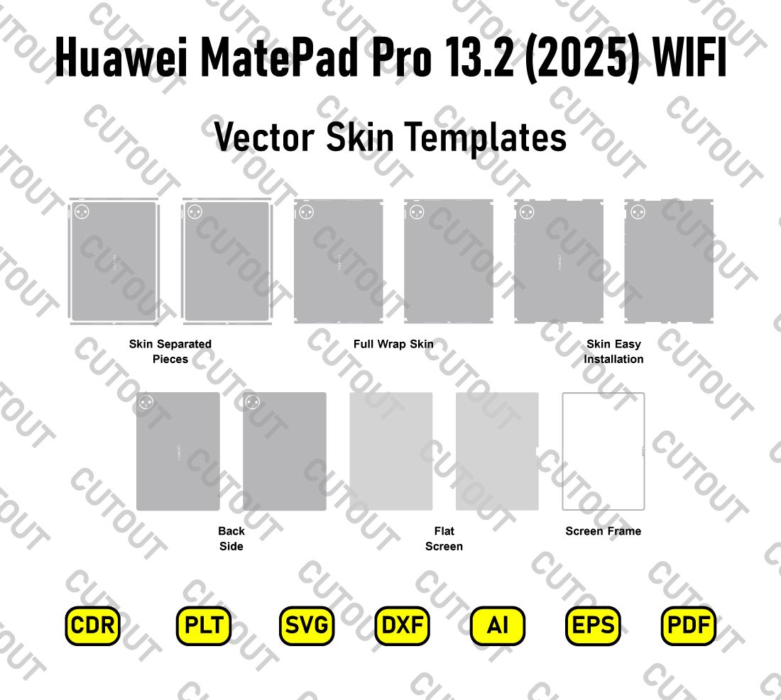 Huawei MatePad Pro 13.2 (2025) WIFI Vector Skin Cut Files
