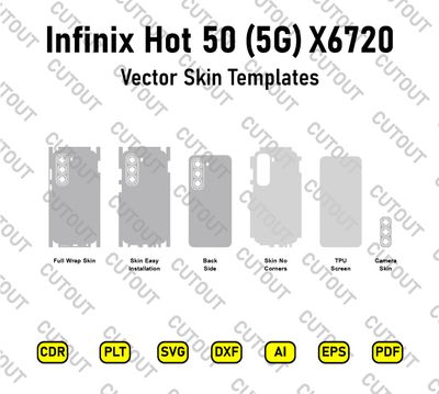 Infinix Hot 50 (5G) X6720 Vector Skin Cut Files