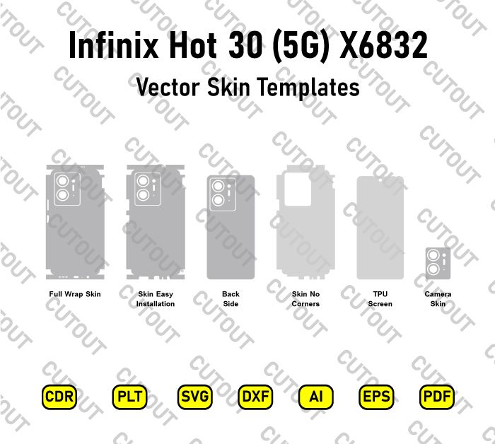 Infinix Hot 30 5G Vector Skin Cut Files