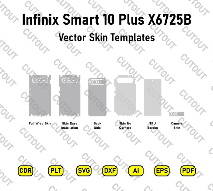 Infinix Smart 10 Plus X6725B Vector Skin Cut Files