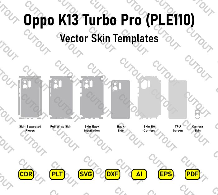 Oppo K13 Turbo Pro 5G-PLE110 Vector Skin Cut Files