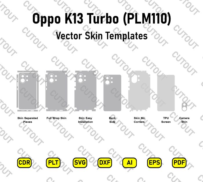 Oppo K13 Turbo 5G Vector Skin Cut Files