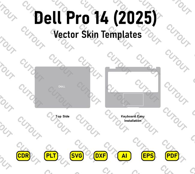 Dell Pro 14 2025 Vector Skin Cut Files
