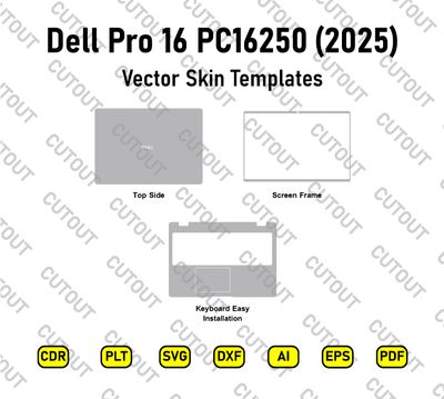 Dell Pro 16 (16 Inch) 2025 Vector Skin Cut Files