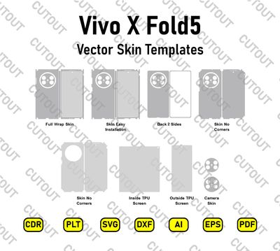 Vivo X Fold5 Vector Skin Cut Files