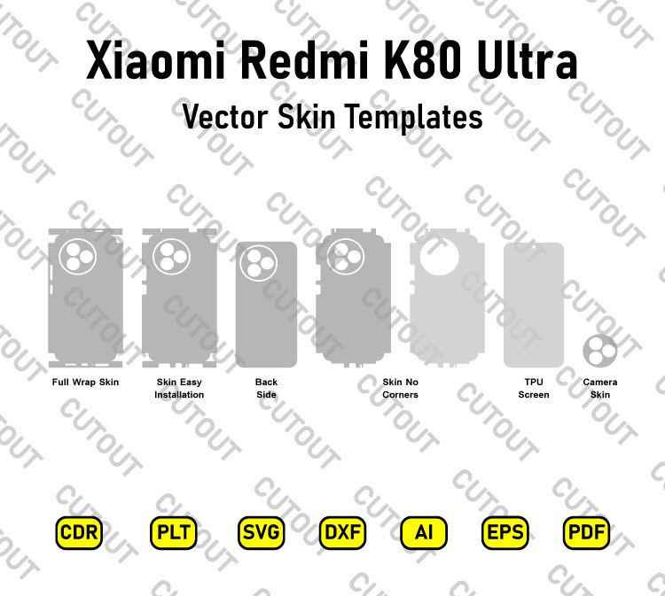 Xiaomi Redmi K80 Ultra Vector Skin Cut Files