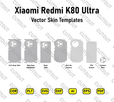 Xiaomi Redmi K80 Ultra Vector Skin Cut Files