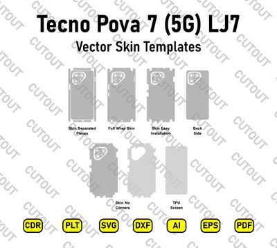 Tecno Pova 7 5G LJ7 Vector Skin Cut Files