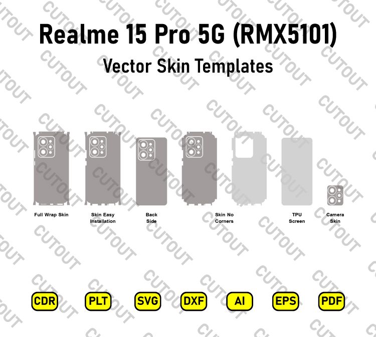 Realme 15 Pro 5G RMX5101 Vector Skin Cut Files