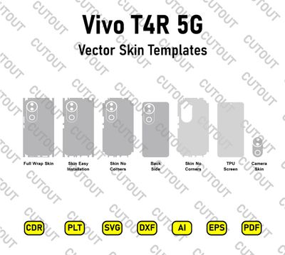 Vivo T4R 5G Vector Skin Cut Files