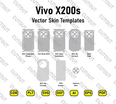 Vivo X200s Vector Skin Cut Files