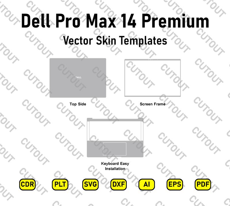 Dell Pro Max 14 Premium Vector Skin Cut Files