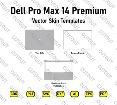 Dell Pro Max 14 Premium Vector Skin Cut Files