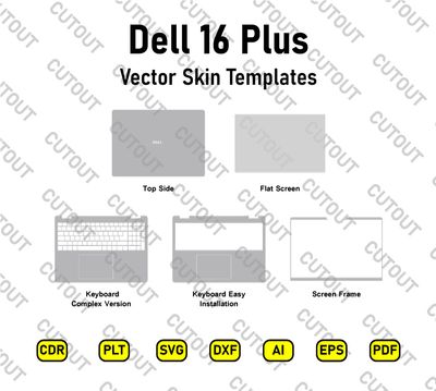 Dell 16 Plus Vector Skin Cut Files