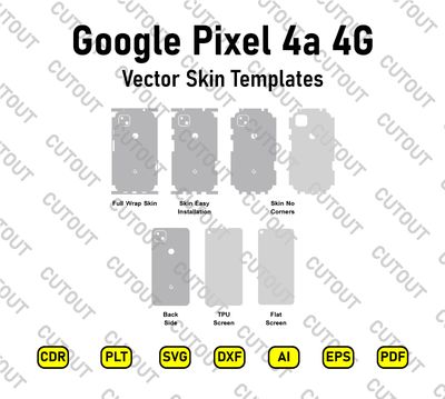 Google Pixel 4a 4G Vector Skin Cut Files