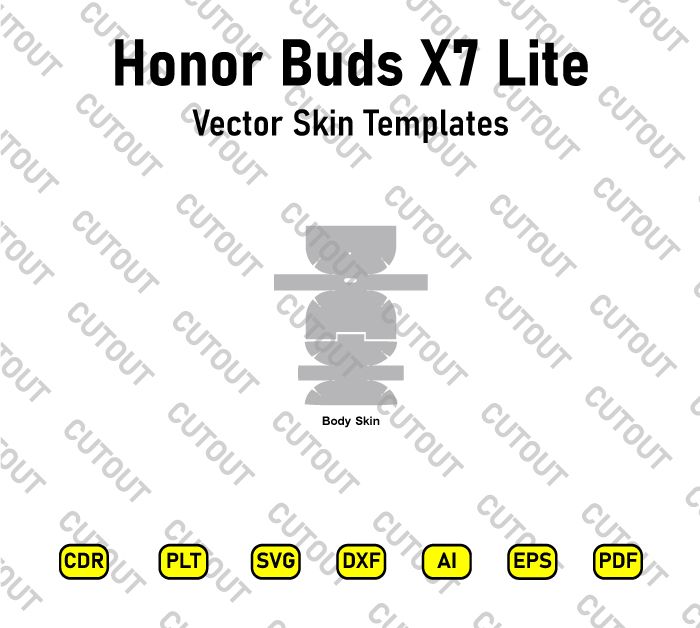 Honor Buds X7 Lite Vector Skin Cut Files