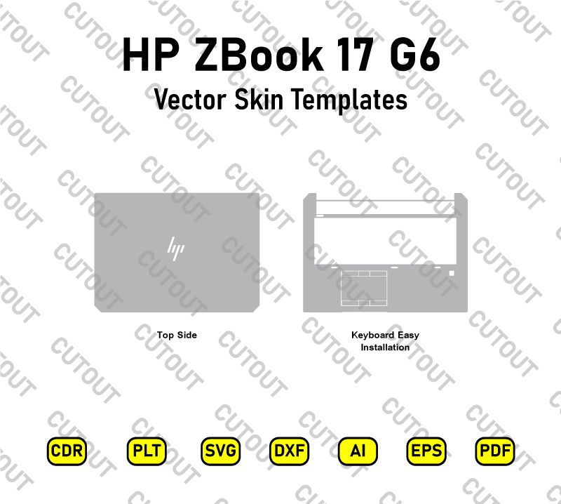 HP ZBook 17 G6 Vector Skin Cut Files